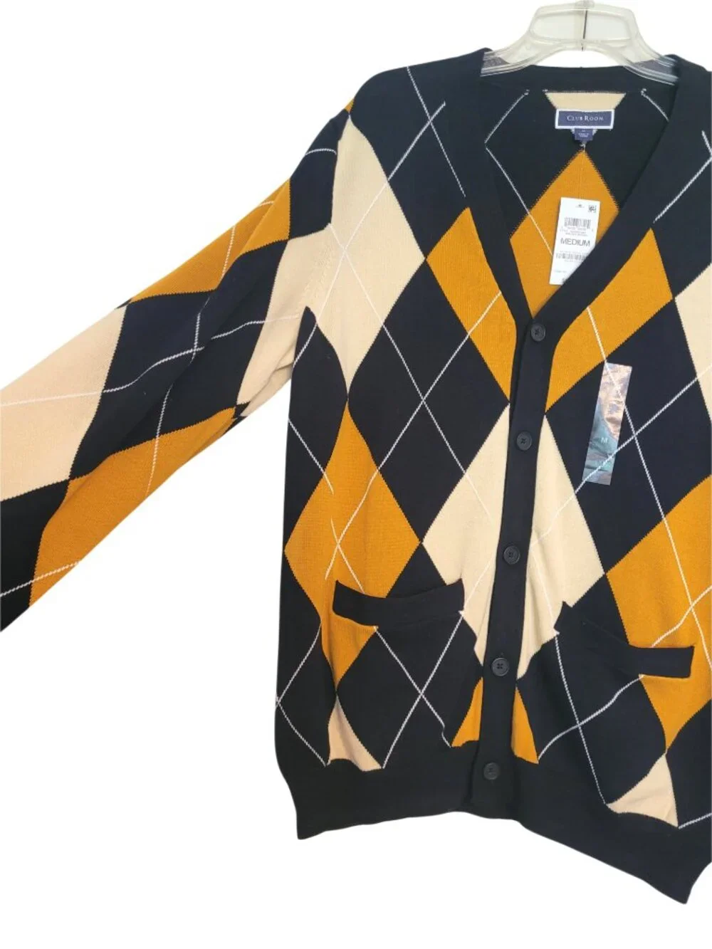 Club Room Argyle Collegiate Cotton Cardigan